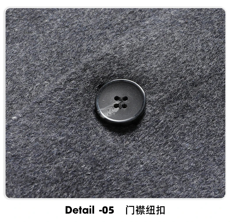 ARC Autumn and Winter Wool Coat Men's Outdoor Business Camping Trend in The Long Fashion Casual Wool Detachable Down Jacket