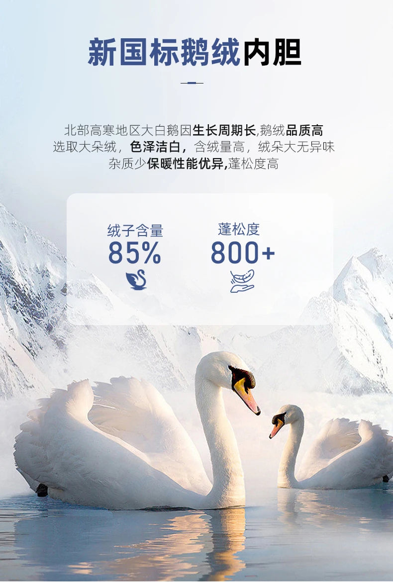 ARC Autumn and Winter Wool Coat Men's Outdoor Business Camping Trend in The Long Fashion Casual Wool Detachable Down Jacket