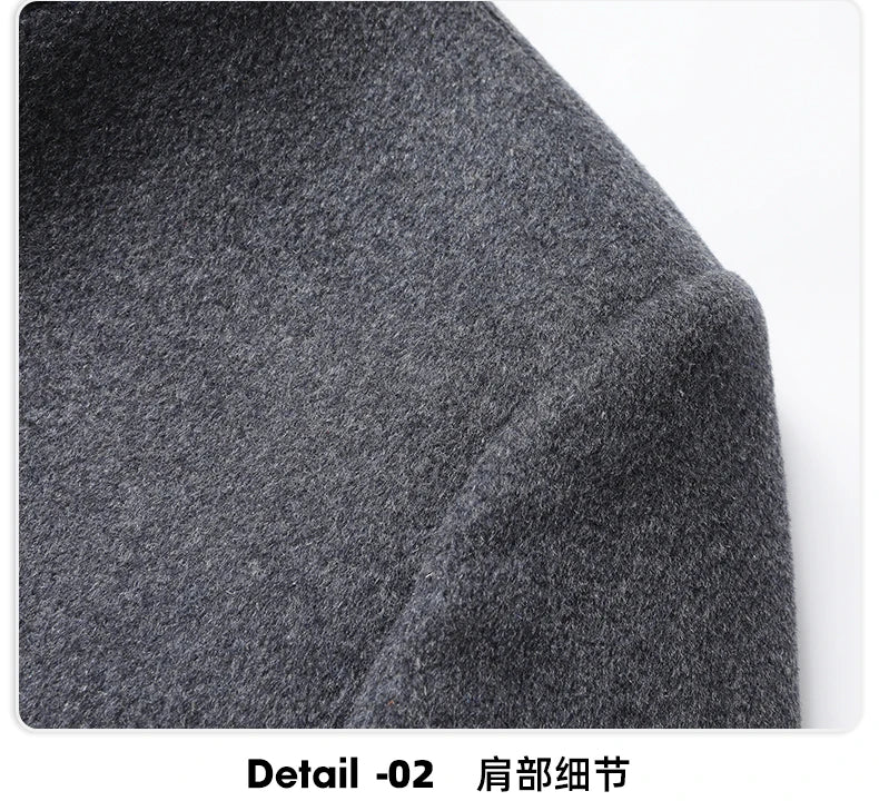 ARC Autumn and Winter Wool Coat Men's Outdoor Business Camping Trend in The Long Fashion Casual Wool Detachable Down Jacket